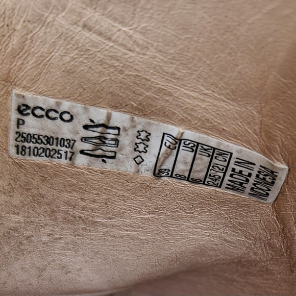 Ecco Danish Design "Shape 35" Block Slingback Sandal Blue Leather Women's Size 8 - Picture 12 of 14